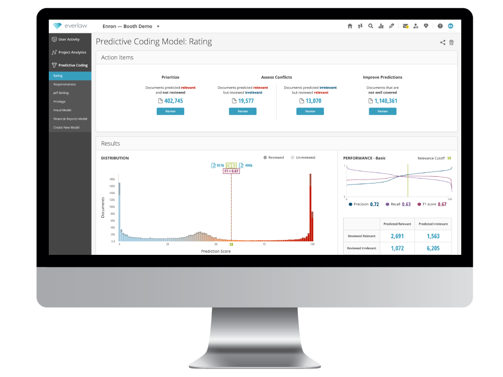 Everlaw platform screenshot
